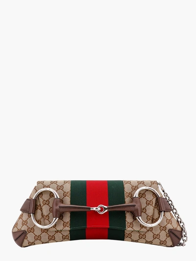 Gucci Horsebit Chain In Beige