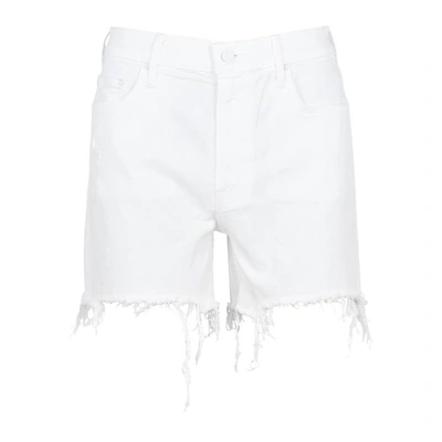 Mother The Sinner Chew White Denim Shorts