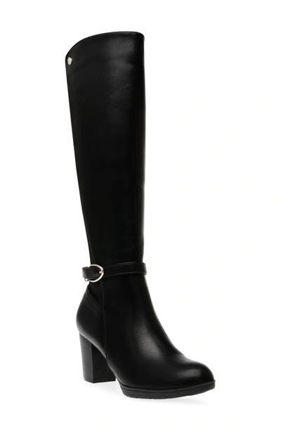 Anne Klein Rivera Knee High Boot In Black Smooth