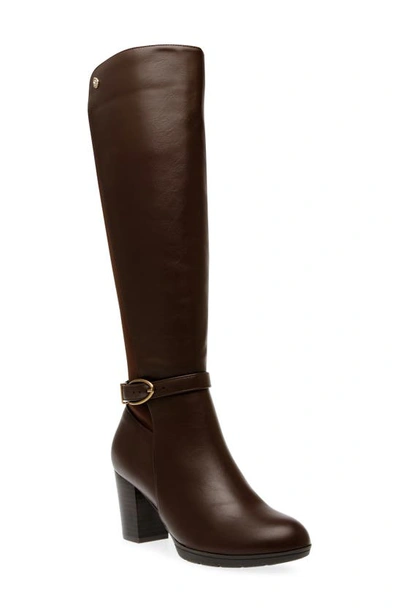 Anne Klein Rivera Knee High Boot In Chocolate Brown