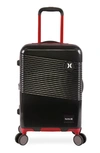 Hurley Looper 21" Hardshell Spinner Suitcase In Black/ Red