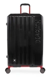 Hurley Swiper 29" Hardshell Spinner Suitcase In Black/ Red