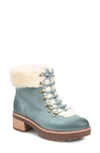 Kork-ease Winslet Genuine Shearling Trim Bootie In Turquoise F/ G