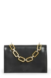 Allsaints Yua Leather Clutch In Black