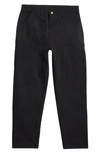 One Of These Days Statesman Double Knee Cotton Pants In Black
