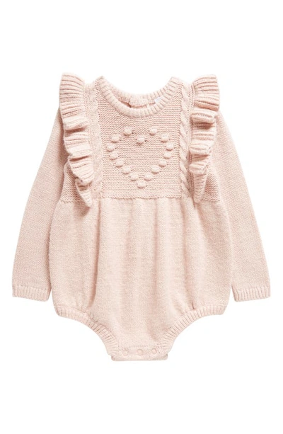 Nordstrom Babies' Long Sleeve Bubble Bodysuit In Pink Lotus