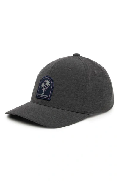 Travismathew Early Morning Snapback Baseball Cap In Heather Black