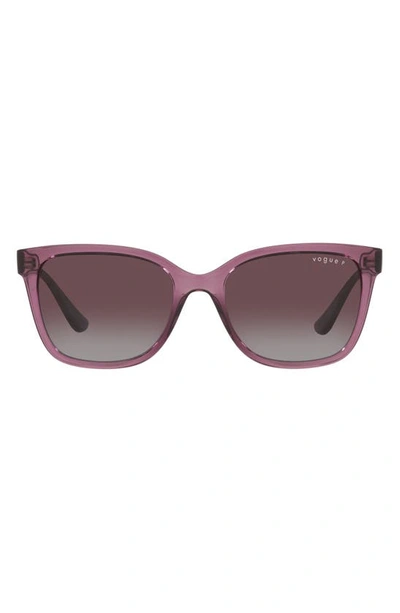 Vogue 54mm Gradient Polarized Pillow Sunglasses In Purple