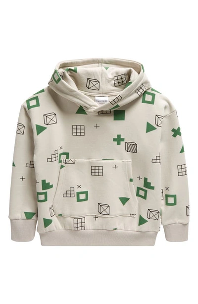 Tiny Tribe Kids' Form Stretch Cotton Hoodie In Stone