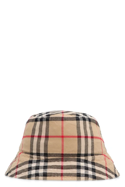 Burberry Cotton Bucket Hat In Beige