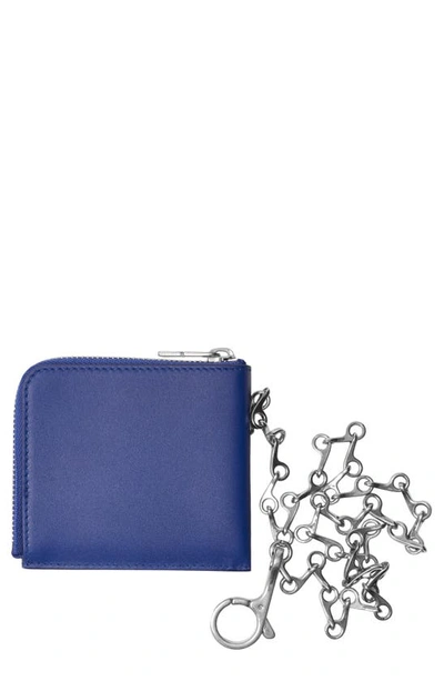Burberry Leather Wallet On A B-chain In Knight