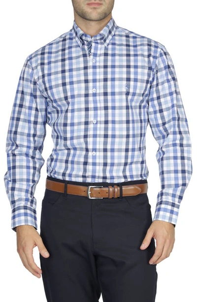 Tailorbyrd Cotton Stretch Dress Shirt In Blue