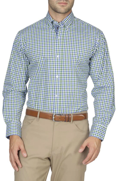 Tailorbyrd Cotton Stretch Dress Shirt In Green