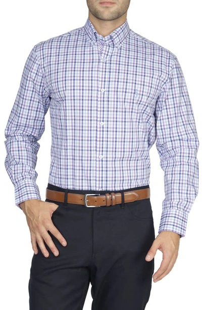 Tailorbyrd Cotton Stretch Dress Shirt In Purple