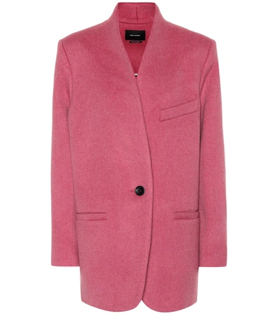 Isabel Marant Wool And Cashmere Felis Jacket In Pink
