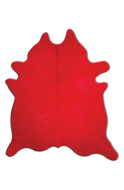 Natural Geneva Genuine Cowhide Rug In Firecracker