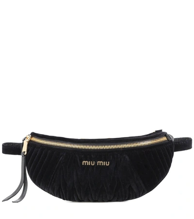 Miu Miu Matelass&eacute; Leather Belt Bag In Red
