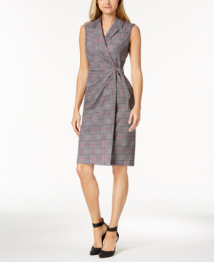calvin klein faux wrap dress