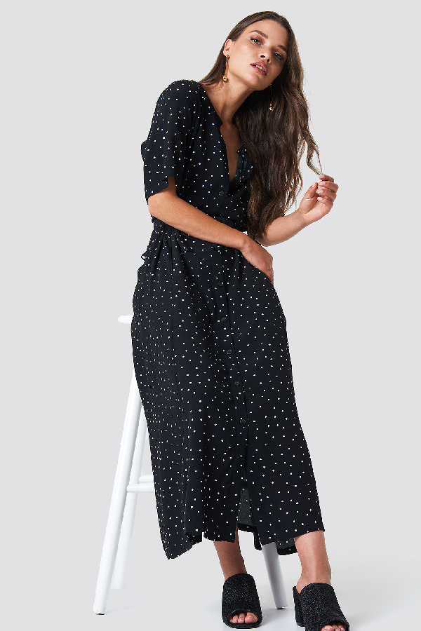gestuz polka dot dress