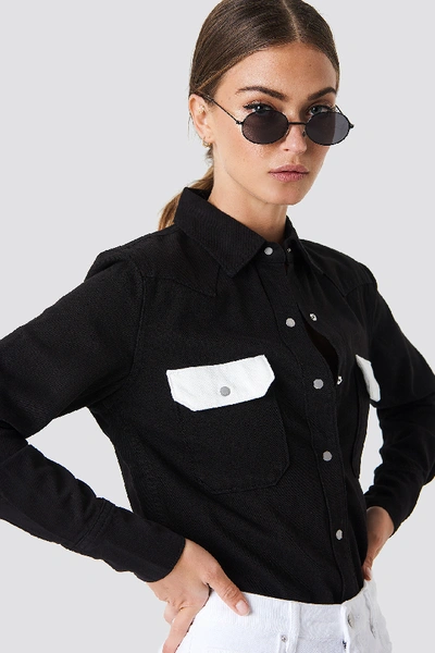 Calvin Klein Western Lean Contrast Shirt - Black