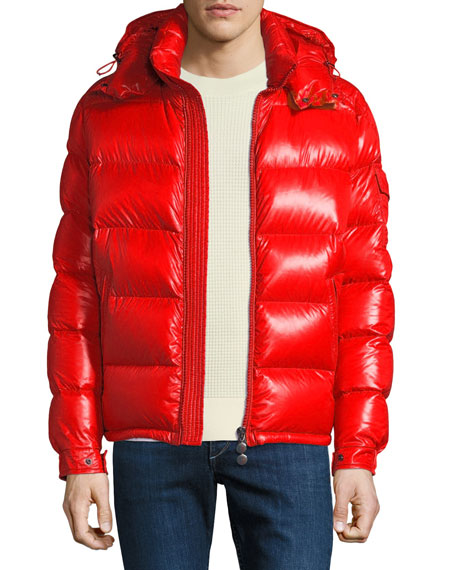 moncler maya jacket mens red