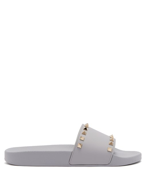 valentino rockstud rubber slides