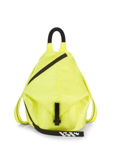 Kendall + Kylie Mini Koenji Textured Asymmetric Backpack In Yellow