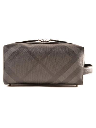 Burberry Washbag In Charcoal/black