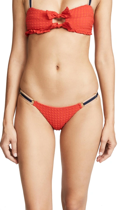 Blue Life Cruise Swim Bottoms In Red Seersucker