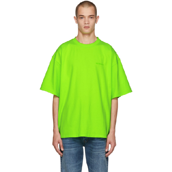 balenciaga neon green shirt