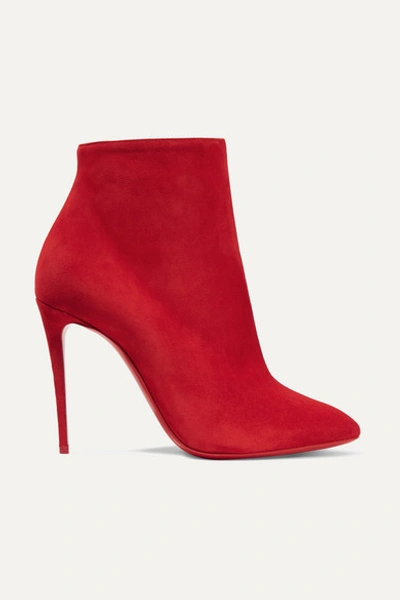 Christian Louboutin Eloise Suede Red Sole Booties