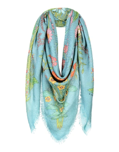 Gucci Square Scarves In Deep Jade