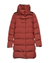 Add Down Jackets In Brick Red