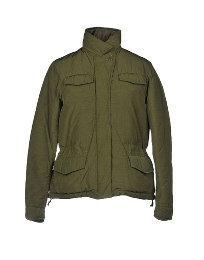 Aspesi Synthetic Down Jackets In Military Green