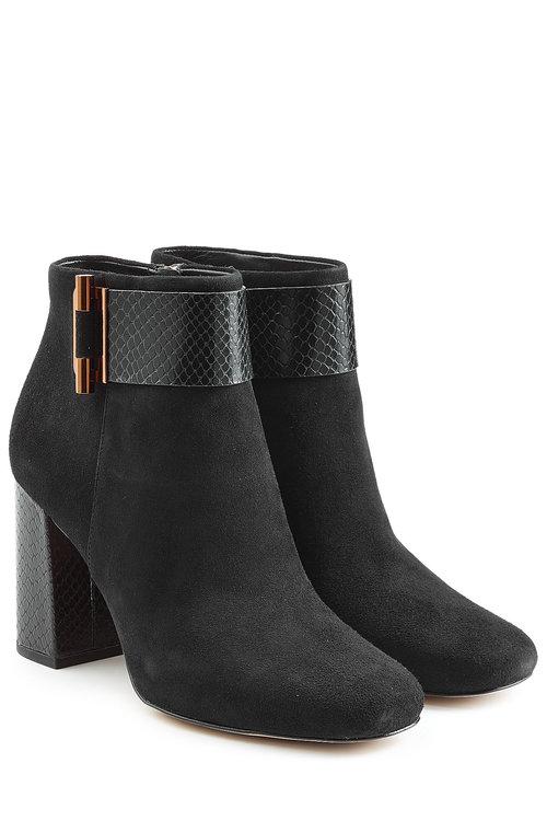 michael kors black suede ankle boots