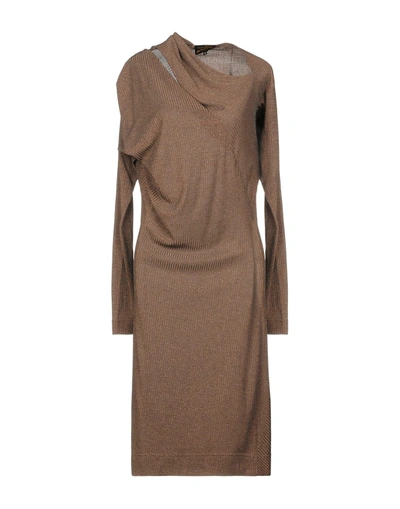Vivienne Westwood Anglomania Midi Dresses In Brown
