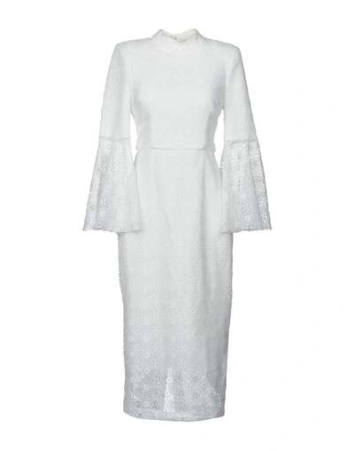Rebecca Vallance Midi Dresses In White