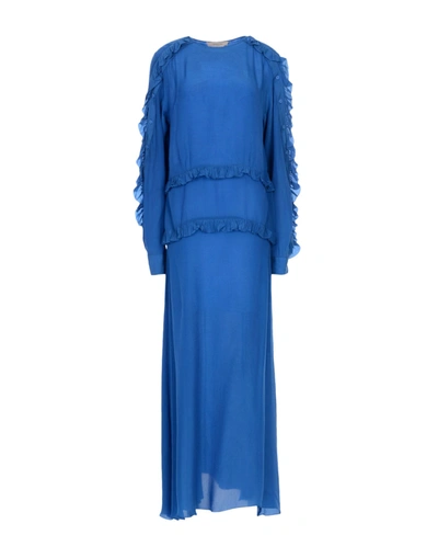 Preen Line Long Dress In Blue