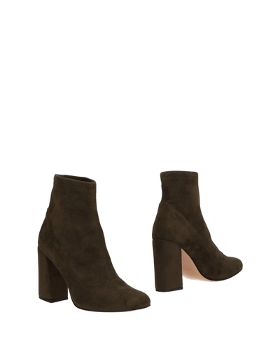 Anna F Ankle Boots In Military Green