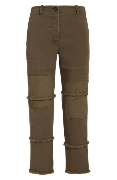 Twp Frayed Chino Pants In Dark Olive