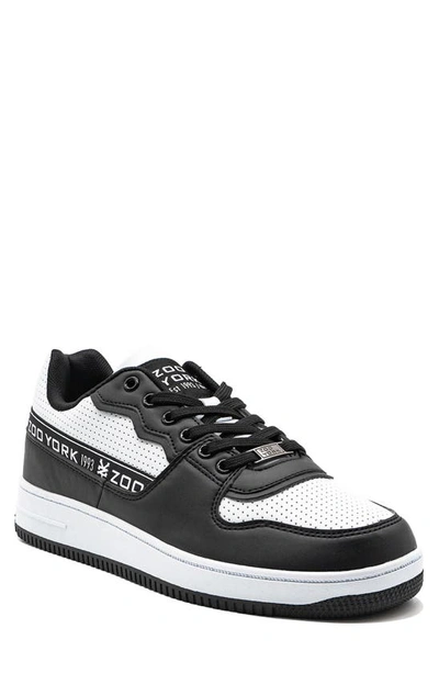 Zoo York Deck Faux Leather Basketball Sneaker In Black/ White