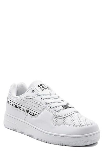 Zoo York Deck Faux Leather Basketball Sneaker In White