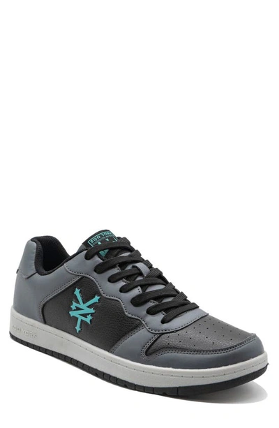 Zoo York Burly Faux Leather Skate Sneaker In Black / Grey