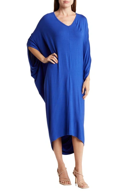 Go Couture Dolman Batwing Sleeve Midi Dress In Royal Blue
