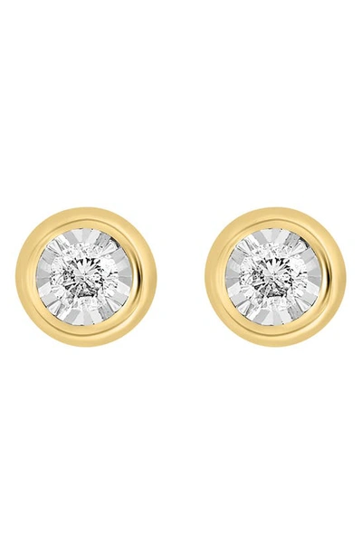 Effy Two-tone 14k Gold Diamond Stud Earrings In Yellow Gold