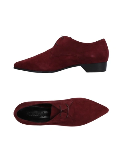 Alumnae Lace-up Shoes In Maroon