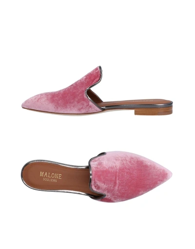 Malone Souliers Mules In Pastel Pink