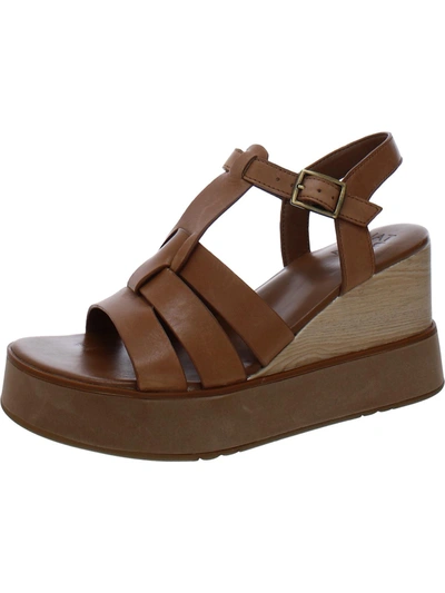Naturalizer Barrett Womens Leather Strappy Wedge Sandals In Multi