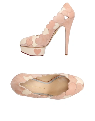 Charlotte Olympia Pumps In Pastel Pink