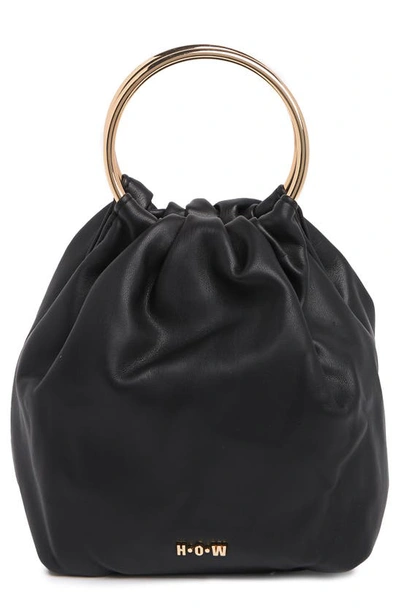 House Of Want Real One Ring Top Handle Bag In Noir